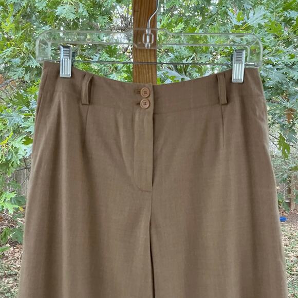 Talbots Women's Vintage Wool Wide Leg Pants Tan Size 4 - Picture 3 of 6